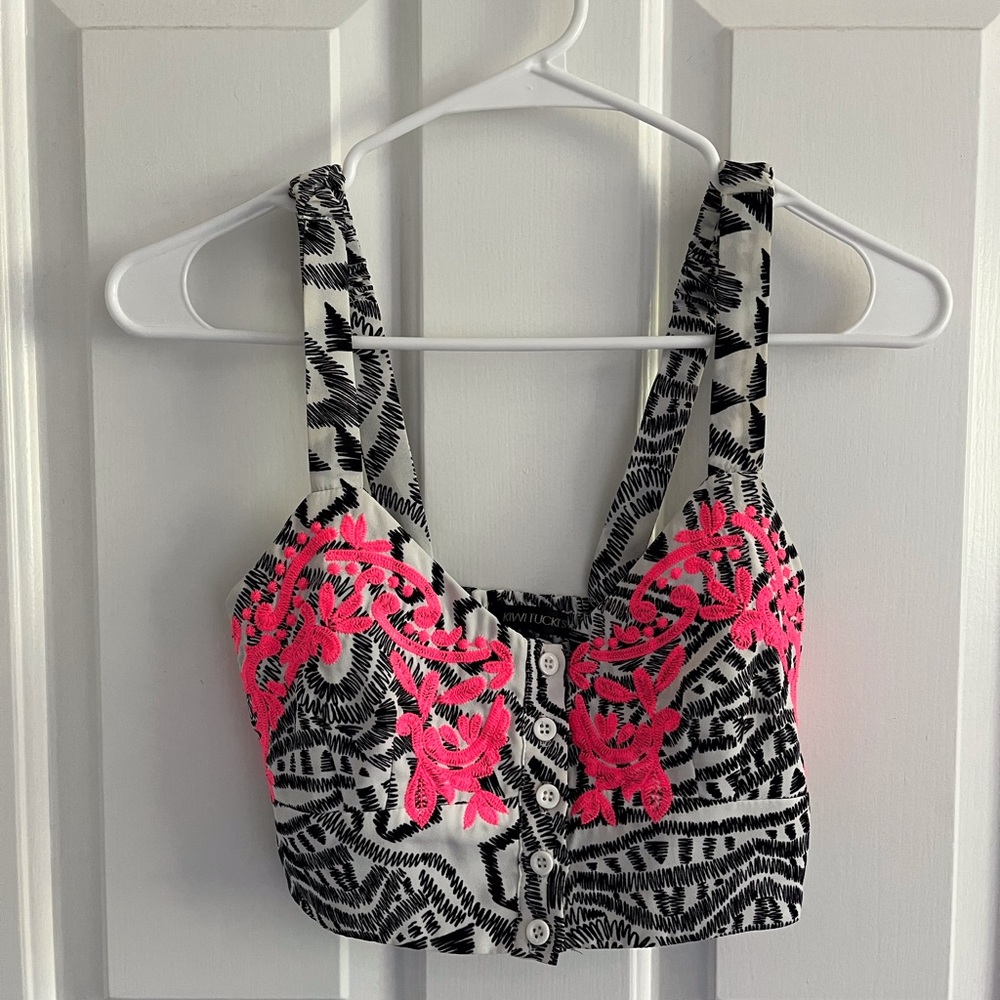 Vintage Kiwi Tucker Crop Top
